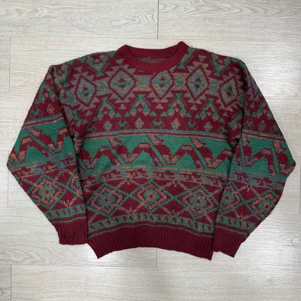 vintage 빈티지 패턴 니트 스웨터