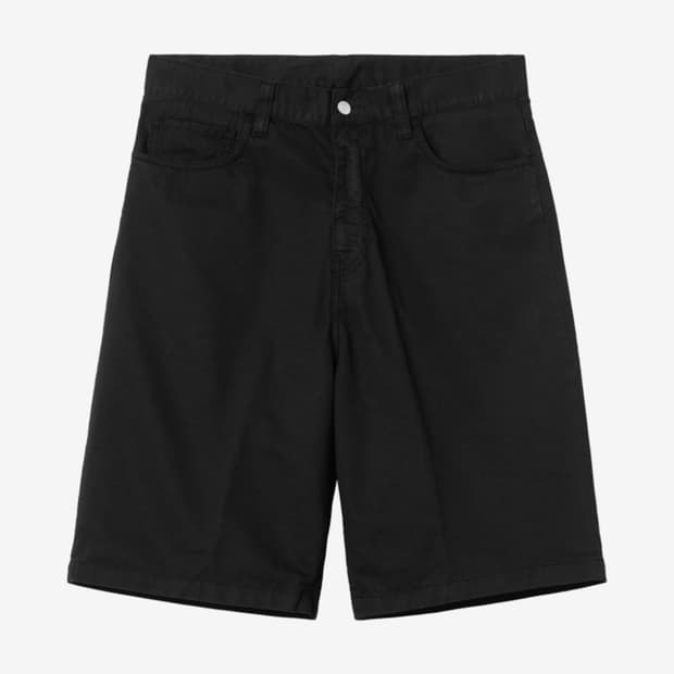 칼하트윕 랜든 쇼츠 뉴콤 블랙 가먼트 다이드