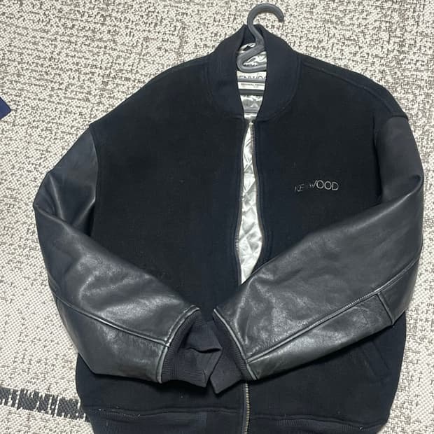 켄우드 빈티지 울 레더 봄버 자켓