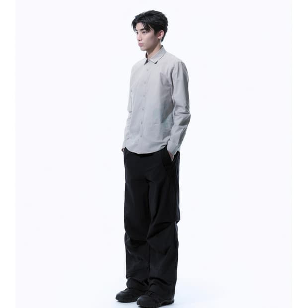 산산기어 린넨 블록 팬츠 블랙 1사이즈