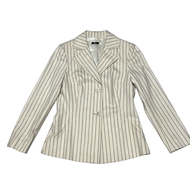 HUGO BOSS 여성 울 스트라이프 자켓