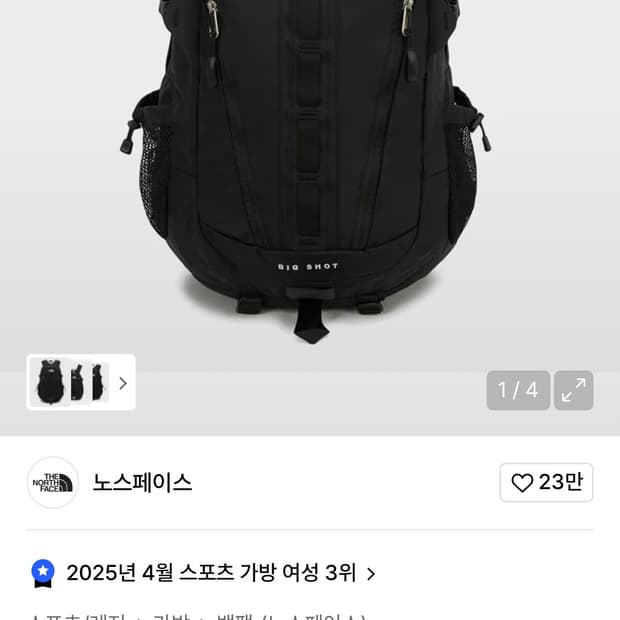 노스페이스 빅샷 M