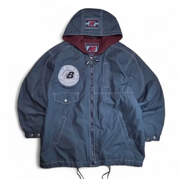 90s 올드스쿨 뉴발란스 빅로고 멀티포켓 자켓 (실2XL)