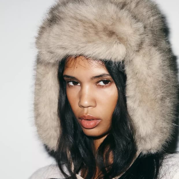 자라 에비에이터 퍼 모자 / 우샨카 