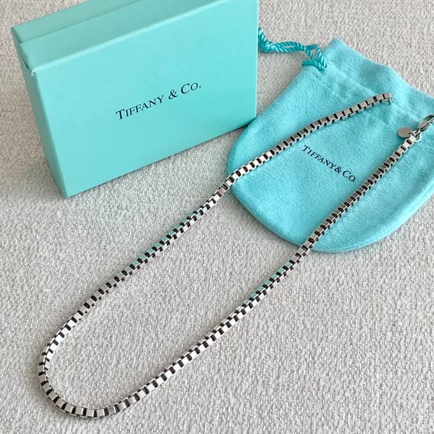 티파니 베네치안 실버 목걸이 46cm 남녀공용