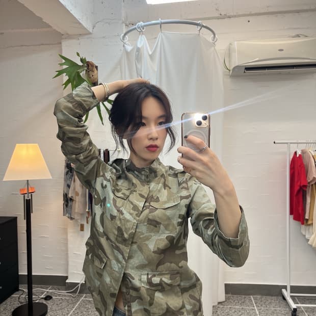 밀리터리 린넨 자켓