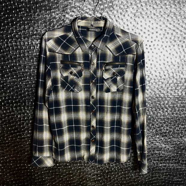 Doublefocus 플란넬 체크셔츠