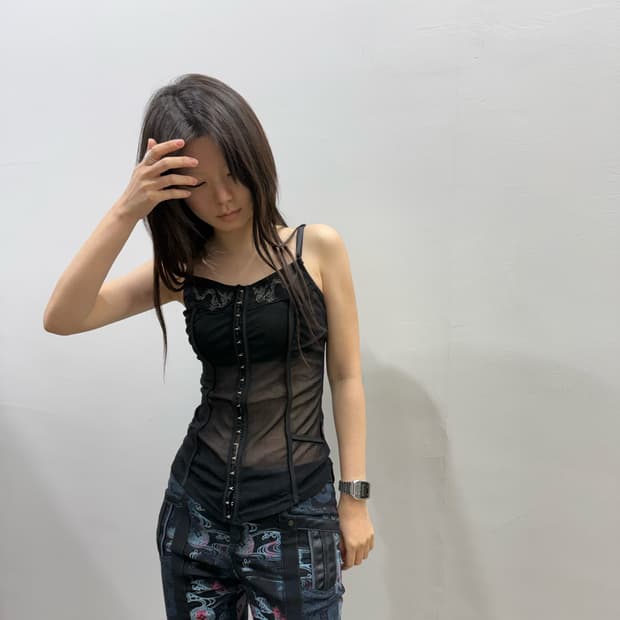 오즈온 시스루 코르셋 슬리브리스