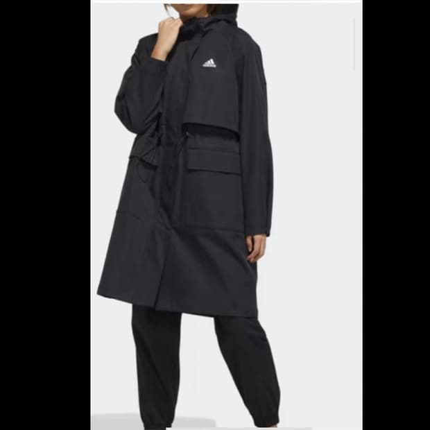 아디다스 우먼스 여성 테크 자켓 윈드러너 롱 바람막이 점퍼 블랙 L