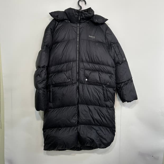 리복 남성 구스다운 롱패딩 110 블랙