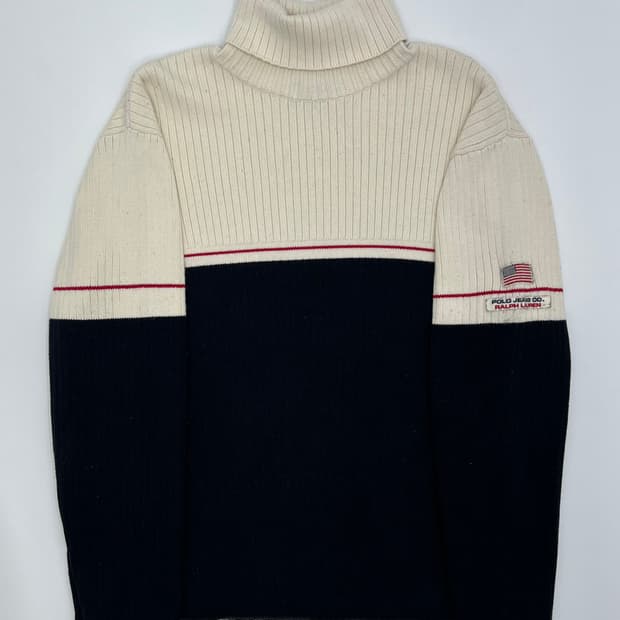 폴로 진스 목폴라 니트