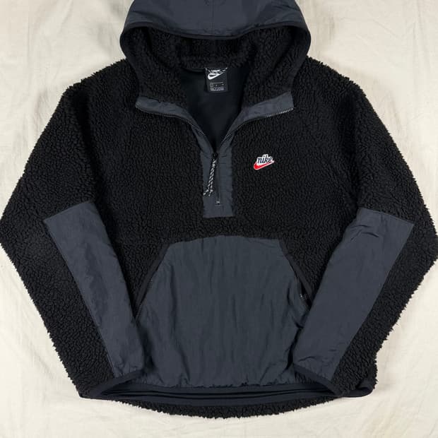 나이키 후드 뽀글이 플리스 아노락 후리스