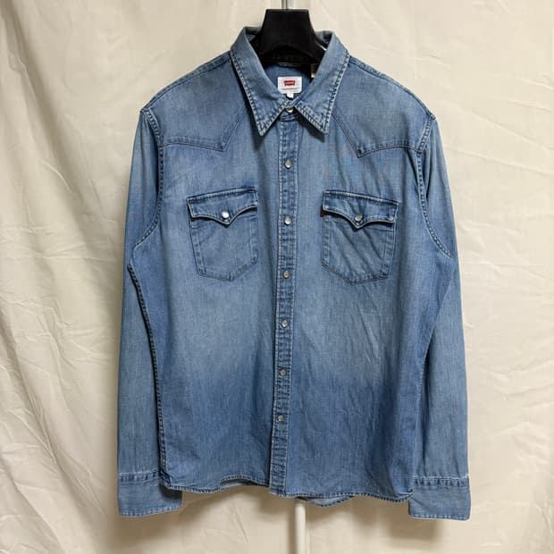 리바이스 데님 웨스턴 셔츠 / 연청, L