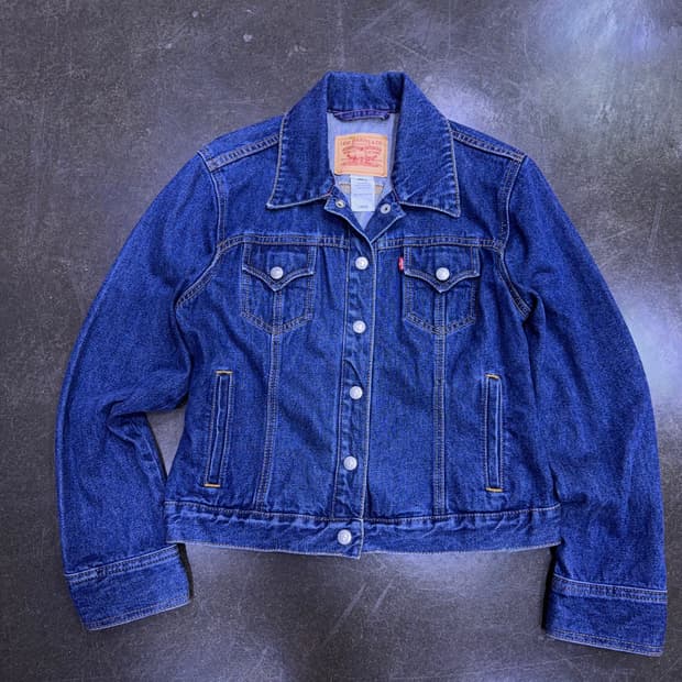 리바이스 00's 빈티지 워싱 우먼스 데님 트러커 자켓 L