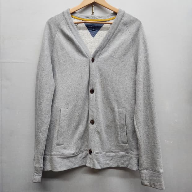 타미힐피거 헤링본 패턴 가디건 XL