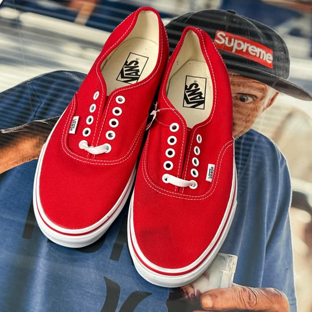 반스 어센틱 레드 스니커즈 280 (새상품)