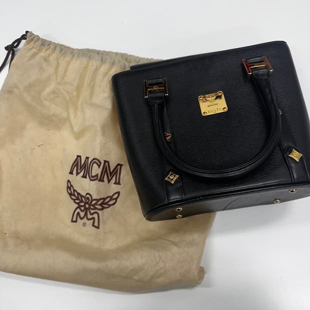 MCM 엠씨엠 사피아노 토트백 미니 버킷백 블랙