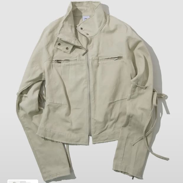 플레이스 스튜디오 데미지 빈티지 워싱 집업 자켓