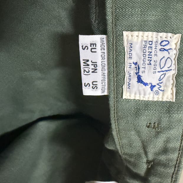 오어슬로우 퍼티그 팬츠 카키 재팬 m사이즈(2)