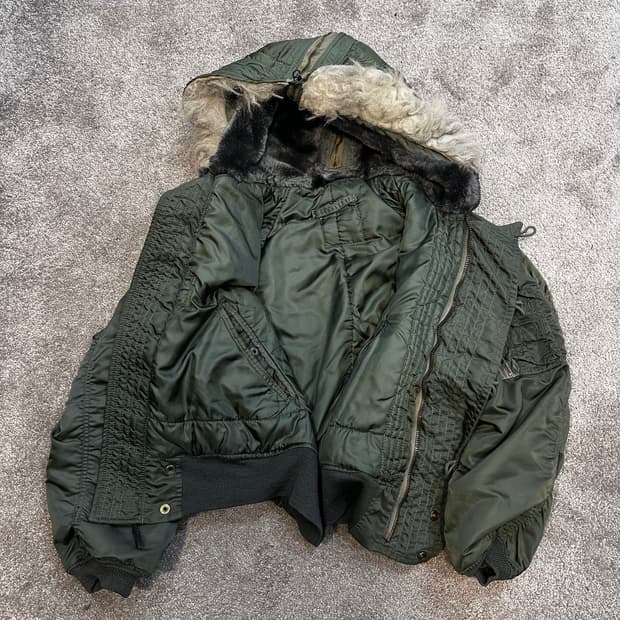 빈티지 밀리터리 N-2B 플라이트 자켓(항공)L