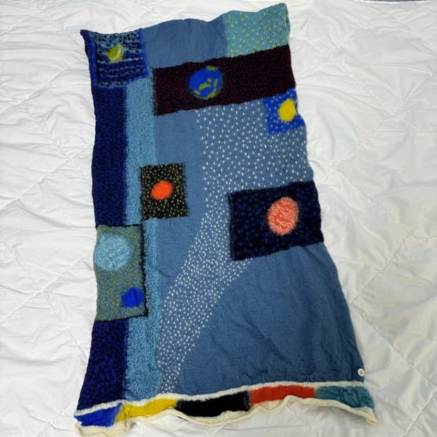 캐피탈 쉬링크 플리스 울 스페이스 가베 머플러