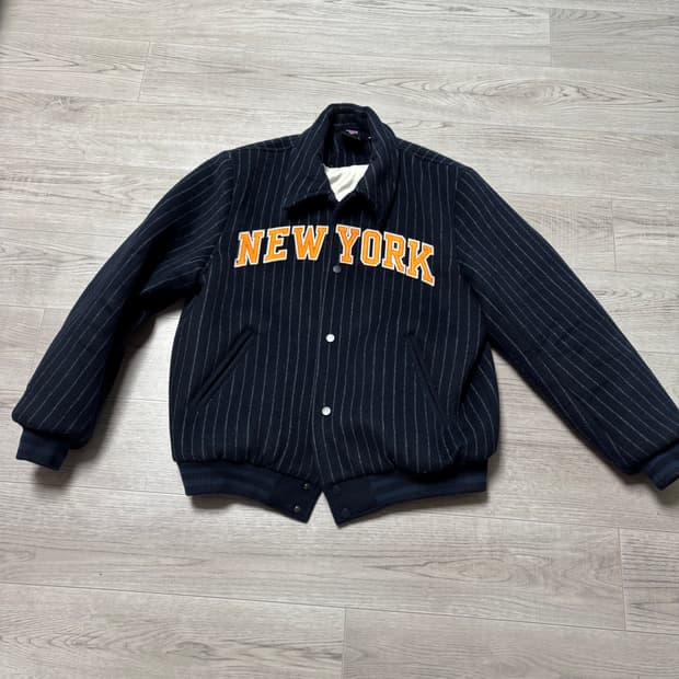 [m] kith 키스 뉴욕 닉스 울칼라 바시티자켓 