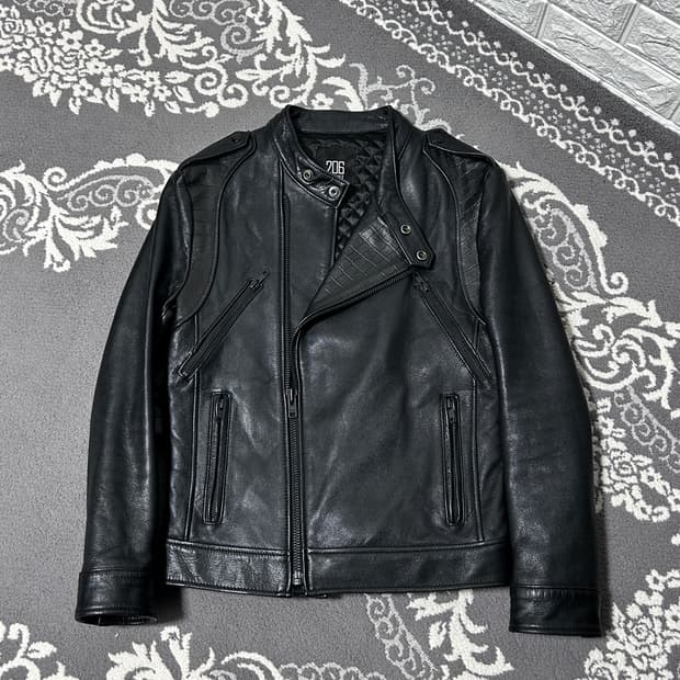 206 옴므 램스킨 크로코 엠보스드 디테일 자켓