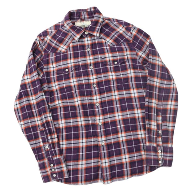 BACK NUMBER 백넘버 빈티지 웨스턴 체크 플란넬 셔츠 (M)