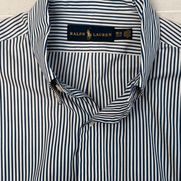 폴로 랄프로렌 블루 스트라이프셔츠 클래식핏 M(105정도 거의새상품)