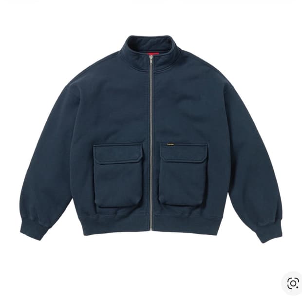 [XL] 슈프림 카고 포켓 집업 스웨트셔츠 네이비 - 23FW