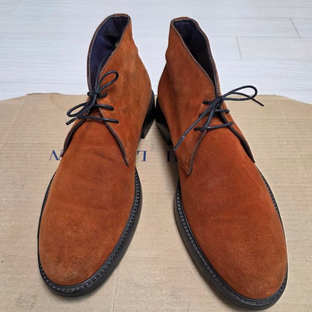 [SANTONI] 명품 스웨이드 처카부츠 오렌지 UK8.5F