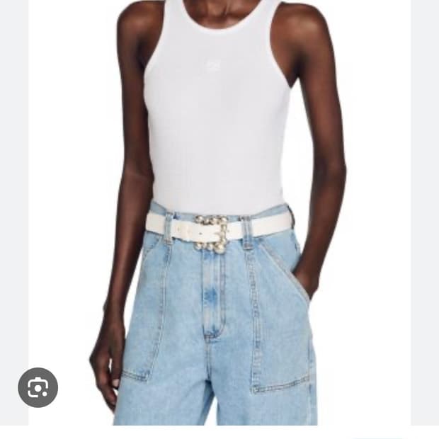 산드로 이너 탑 2종 골지로고 