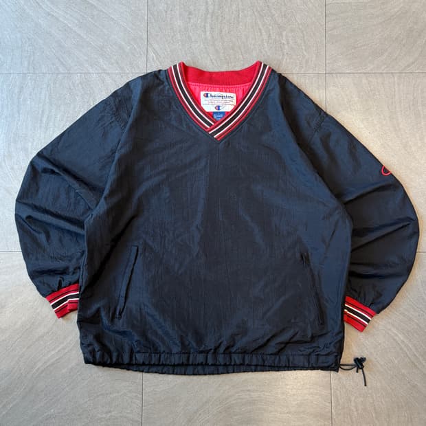 챔피온 정품 블랙 나일론 웜업