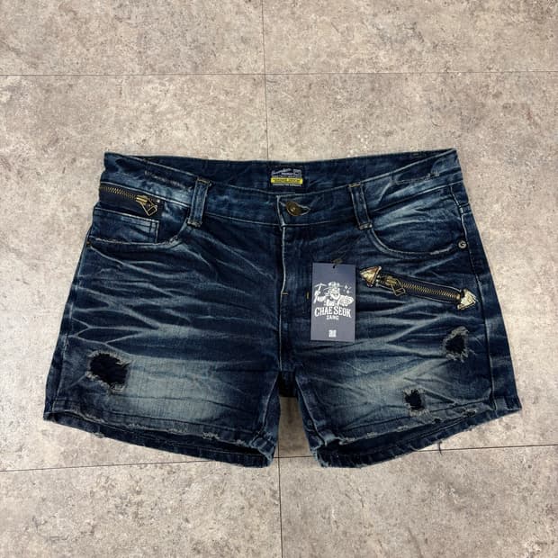 gnome denim 펑키 데님 숏팬츠 #csz907