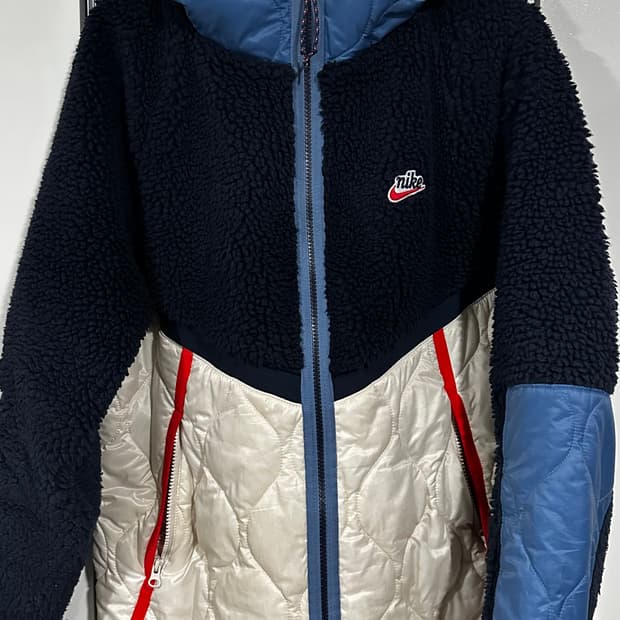 나이키 NSW 헤리티지 옵시디언 블랙 자켓 XL