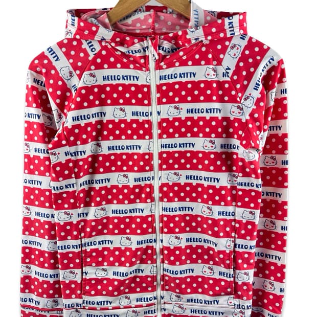 헬로키티 레드 도트 스위밍 집업2190