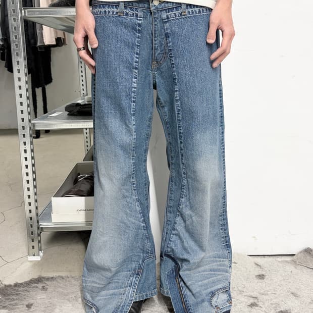 24fw 준야와타나베 리빌드 플레어 데님 팬츠