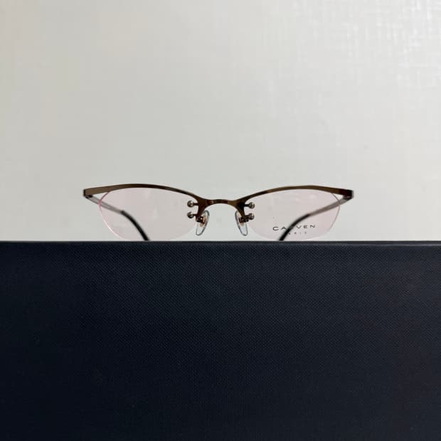 까르뱅 CARVEN 다크핑크 반무테 안경 54口22 135