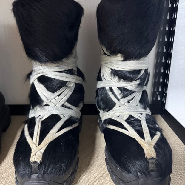 릭오웬스 루나 포니 헤어 부츠