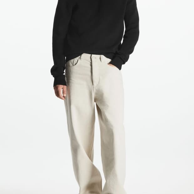 COS 레귤러핏 크루넥 스웨터 (블랙) XL