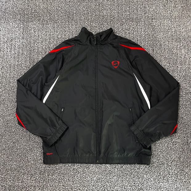 빈티지9. 나이키 올드스쿨 템포 바람막이 검빨 점퍼 윈드브레이커