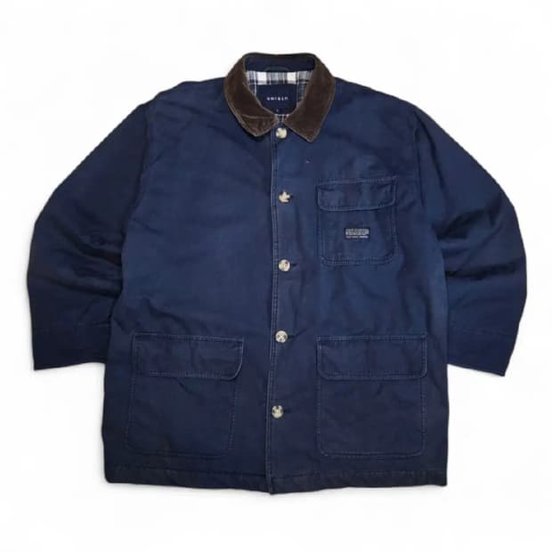 JPN 90s 유니클로 코듀로이 카라 코튼 워크 자켓 (실XL)