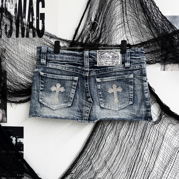 CUSTOMED) denim skirt 청치마