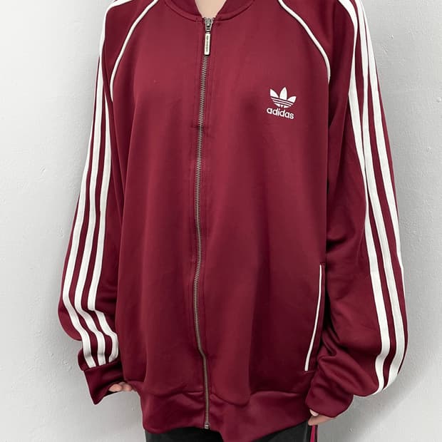 아디다스 버건디 파이어버드 트랙탑