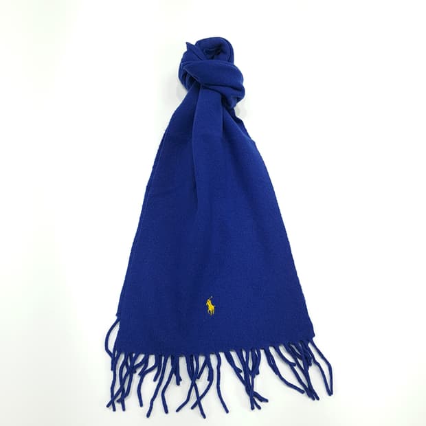 MX166 폴로 랄프로렌 로얄블루 램스울 목도리 머플러