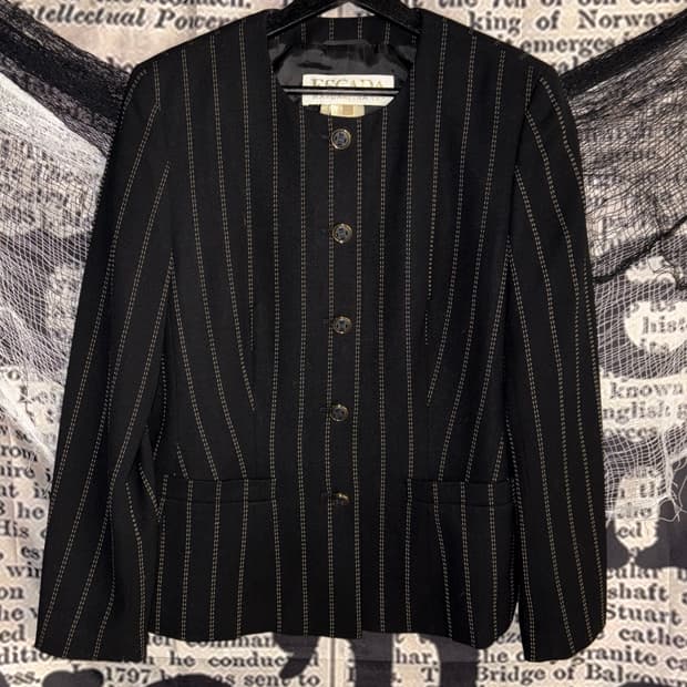 Pinstripe Orbit Blazer