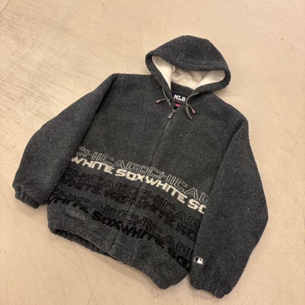 MLB 시카고 화이트 삭스 뽀글이 후드 자켓