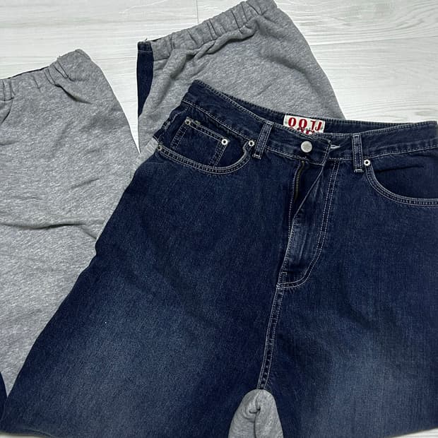 sunnydaynice 하프 데님 트레이닝팬츠