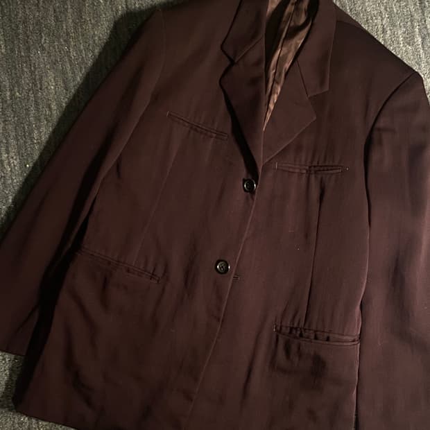 y's 버건디 자켓