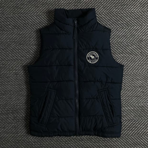 아베크롬비 y2k 빈티지 크롭 다운 베스트o 3269